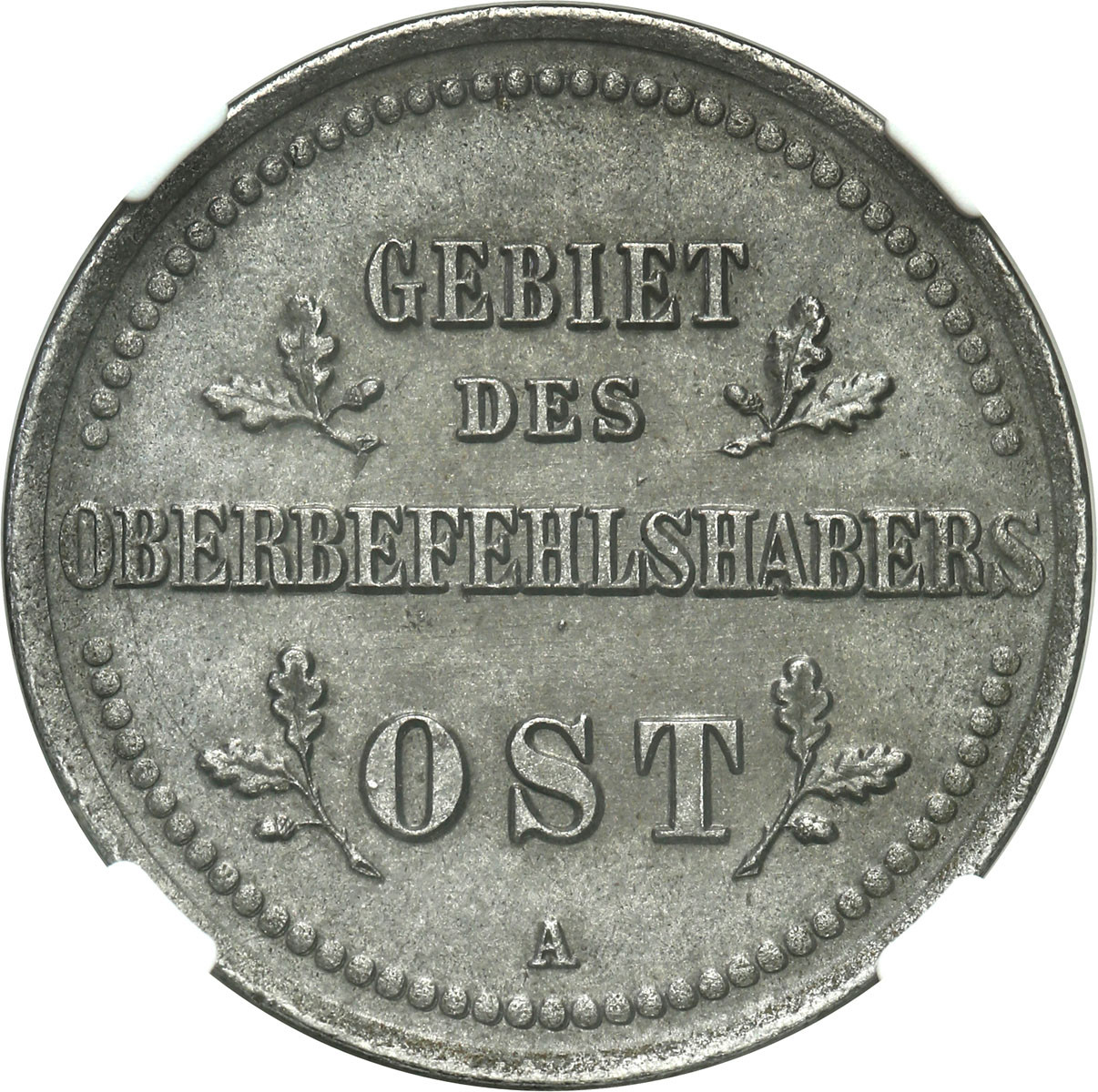 Niemieckie Władze Okupacyjne. OST 2 Kopiejki 1916 A, Berlin NGC MS65 (2 MAX) - PIĘKNE